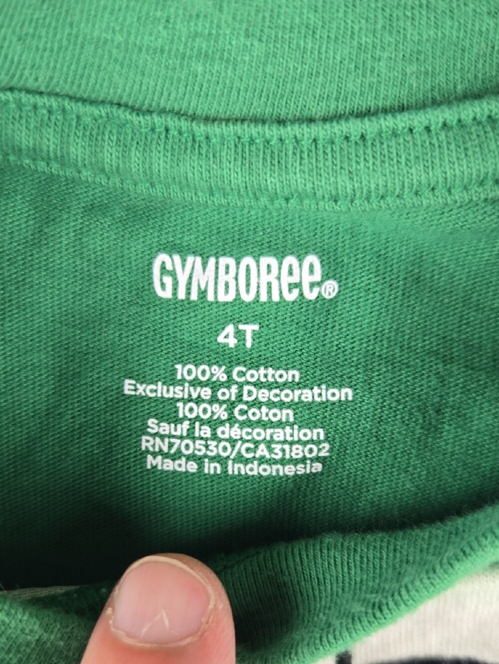 Gymboree St. Patricks Day Suit T-Shirt Size 4T Green Four Leaf Clover - Picture 3 of 6